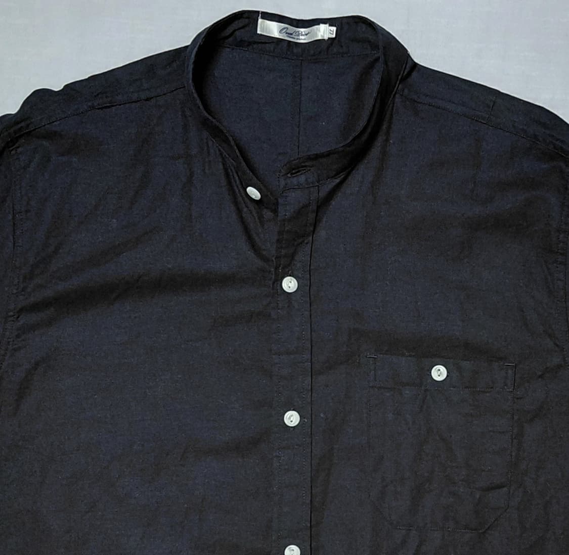 Oval Dice 린넨-코튼 차이나카라 7부소매 셔츠 (L) 상품이미지4