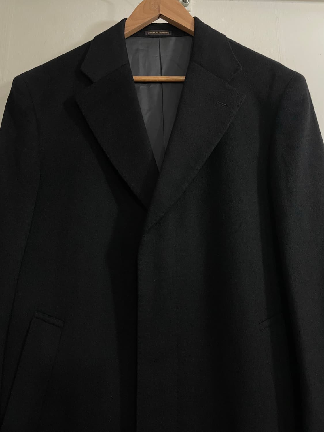 줄리아노 그로쏘니 울 캐시미어 앙고라 코트 블랙 상품이미지3