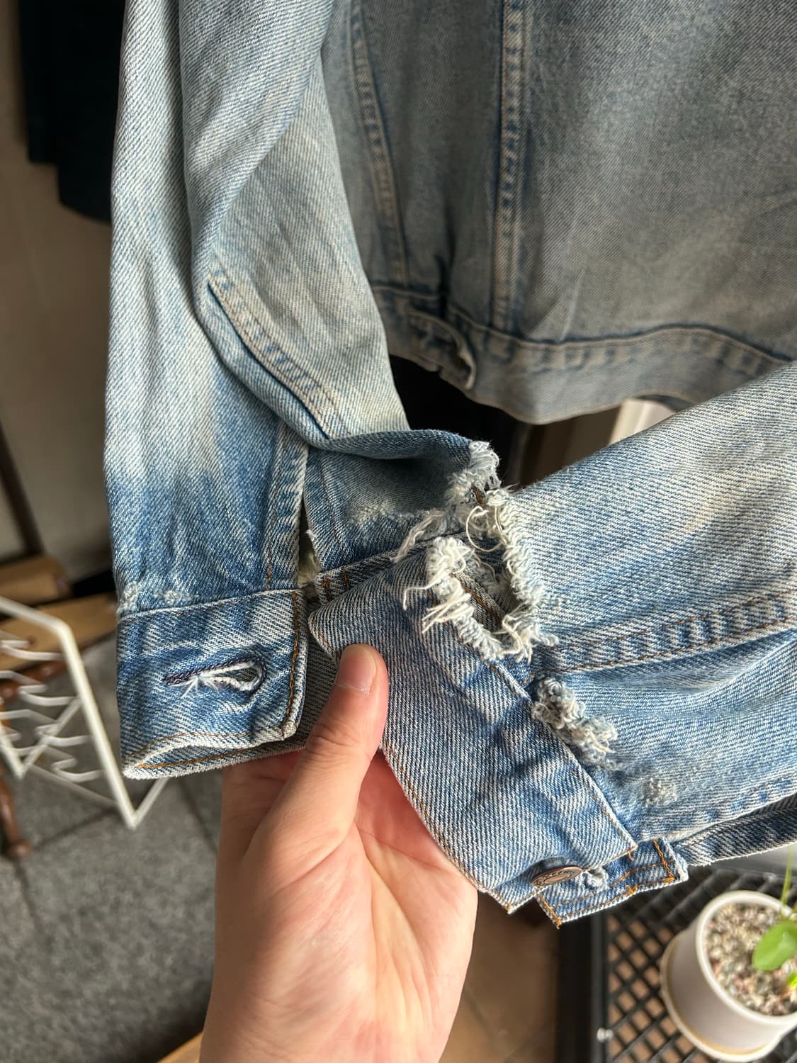 80‘s Levi’s 70506 Trucker 42R 상품이미지4
