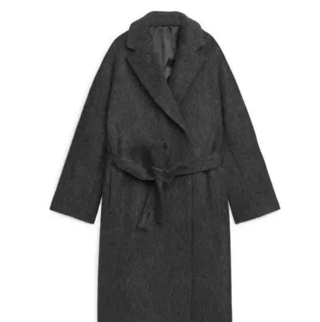 아르켓 Arket 울 알파카 블랜디드 벨티드 코트 다크 그레이 상품이미지1