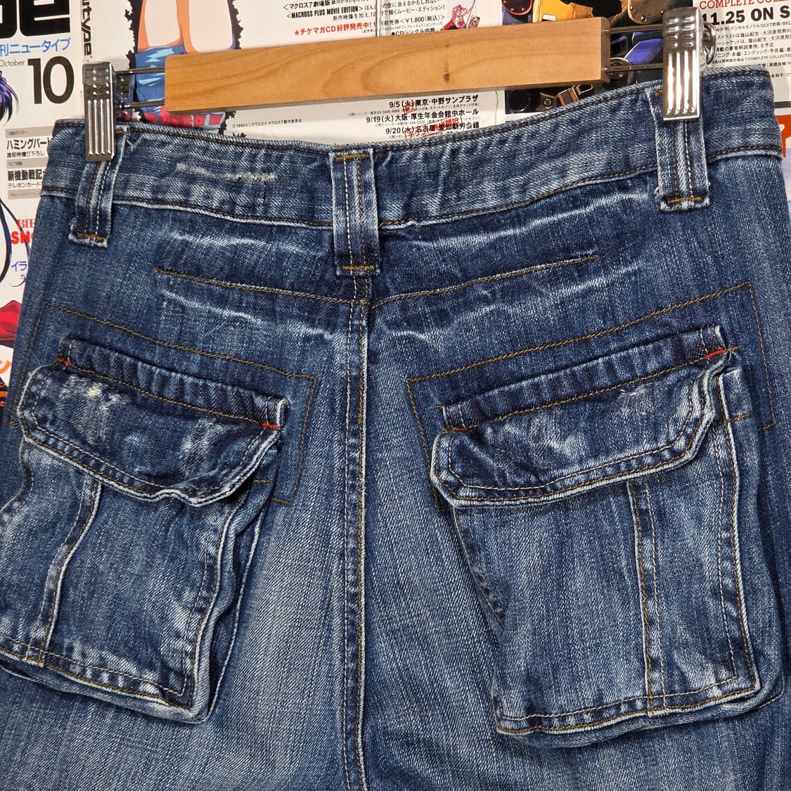 빈티지 멀티포켓 데님 카고 와이드 팬츠  상품이미지7