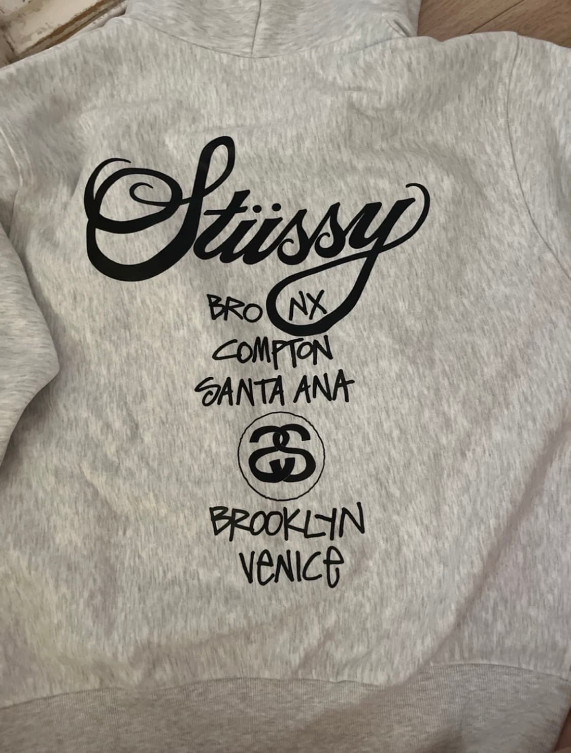 빈티지 스투시 월드투어 후드집업 애쉬헤더 M 상품이미지2