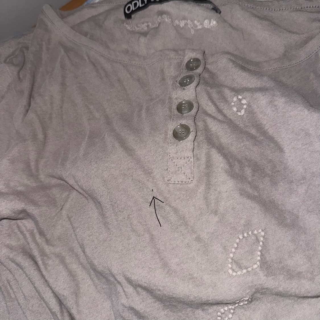 오들리워크샵 스티치 헨리티 Stitch Henley Tee Dim 상품이미지2