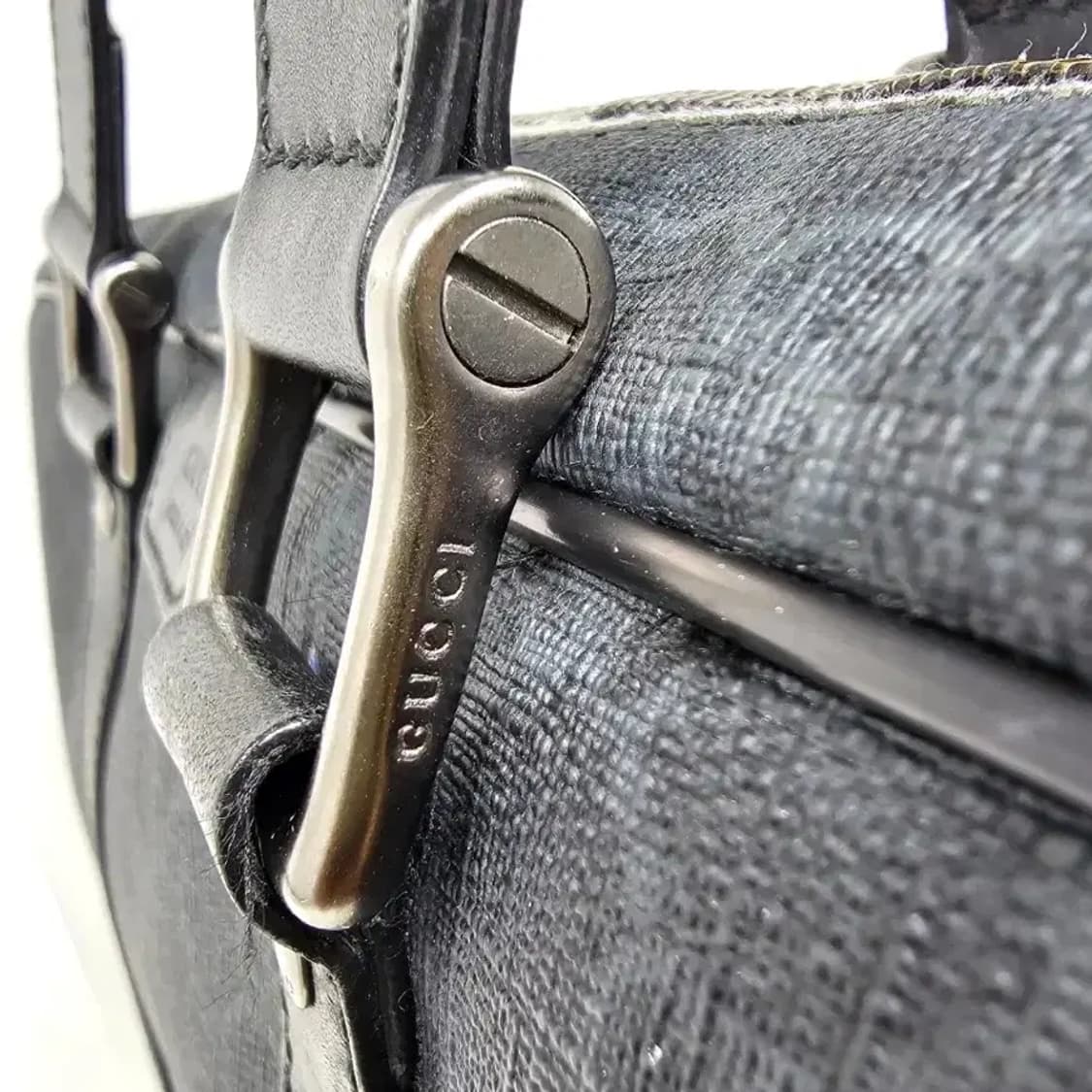 정품 구찌 GG 수프림 블랙 서류 가방 상품이미지5