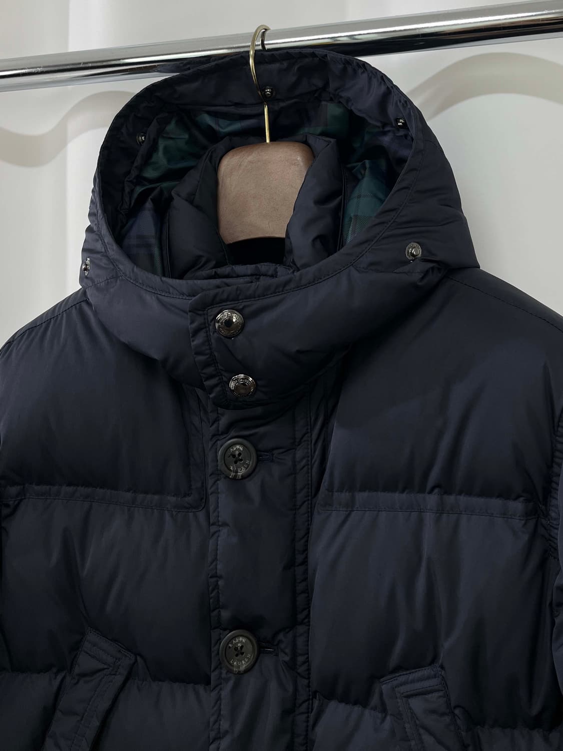 폴로 랄프로렌 쿠키와펜 블랙와치 퀼티드 다운 패딩 카코트 자켓 상품이미지4