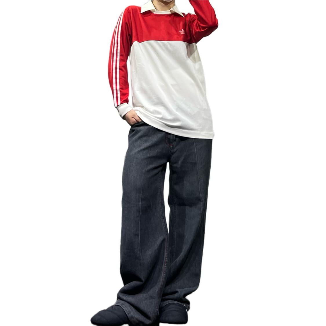 Adidas red white pk tee 상품이미지2