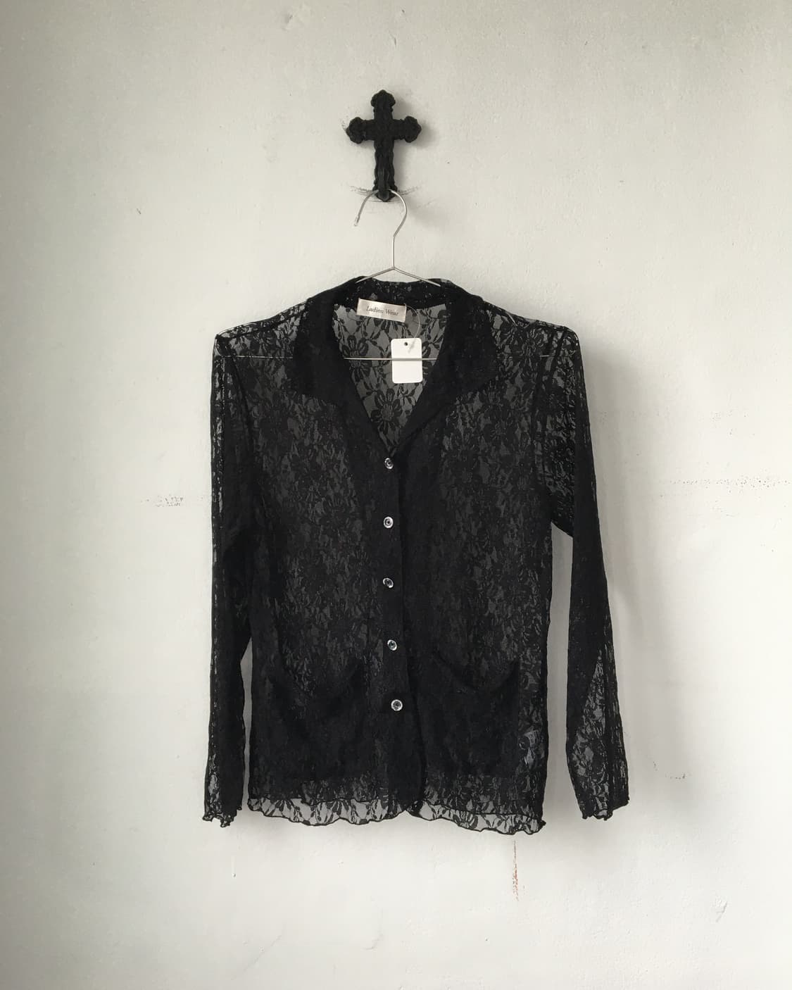 Flower pattern lace shirt 상품이미지1