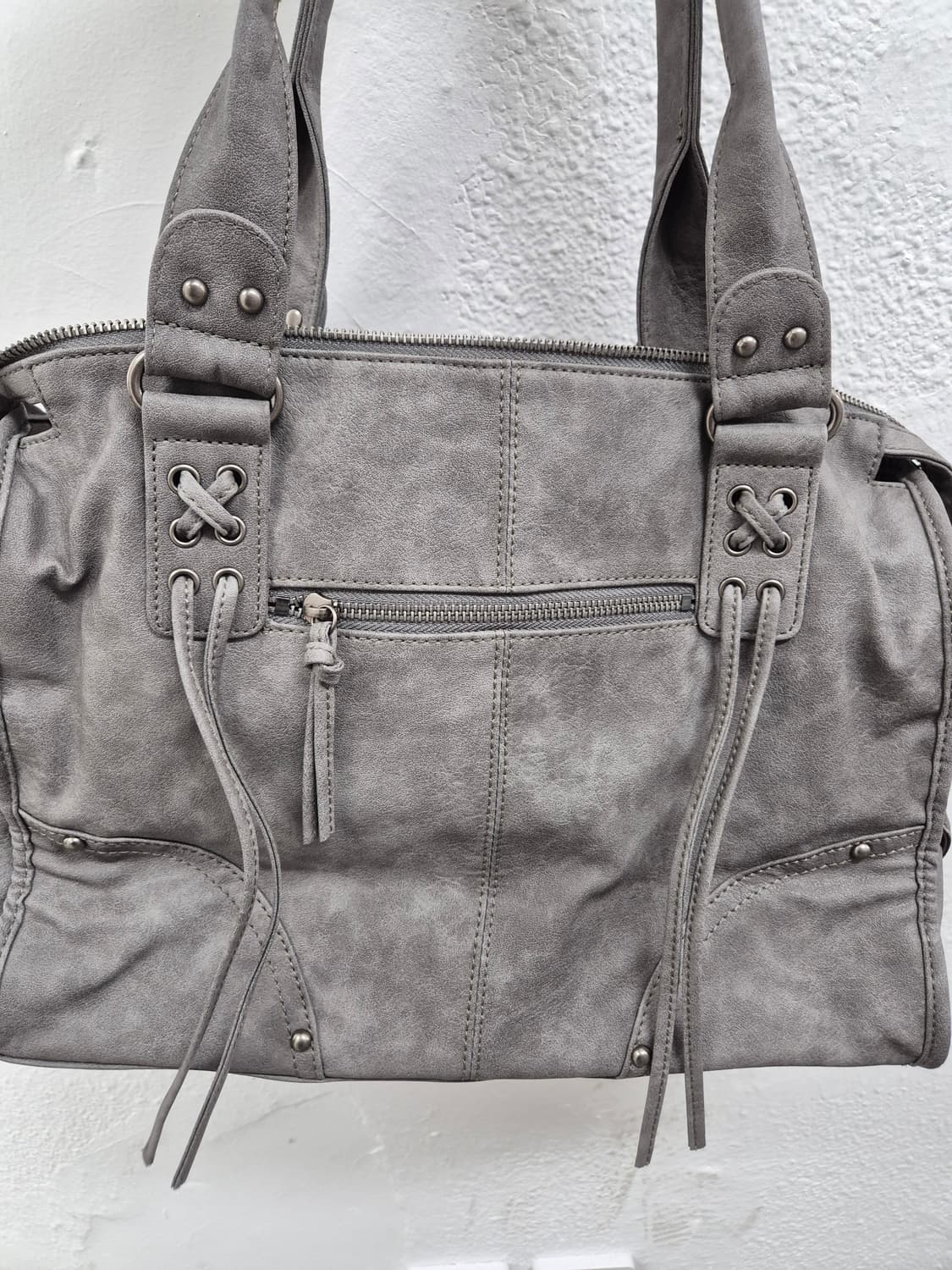 팬시클럽 벨티드 워싱 레더백 상품이미지2