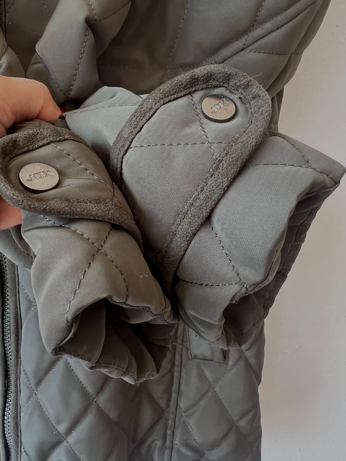 제이디엑스 JDX 여성 카키 누빔점퍼 후드집업점퍼 상품이미지4