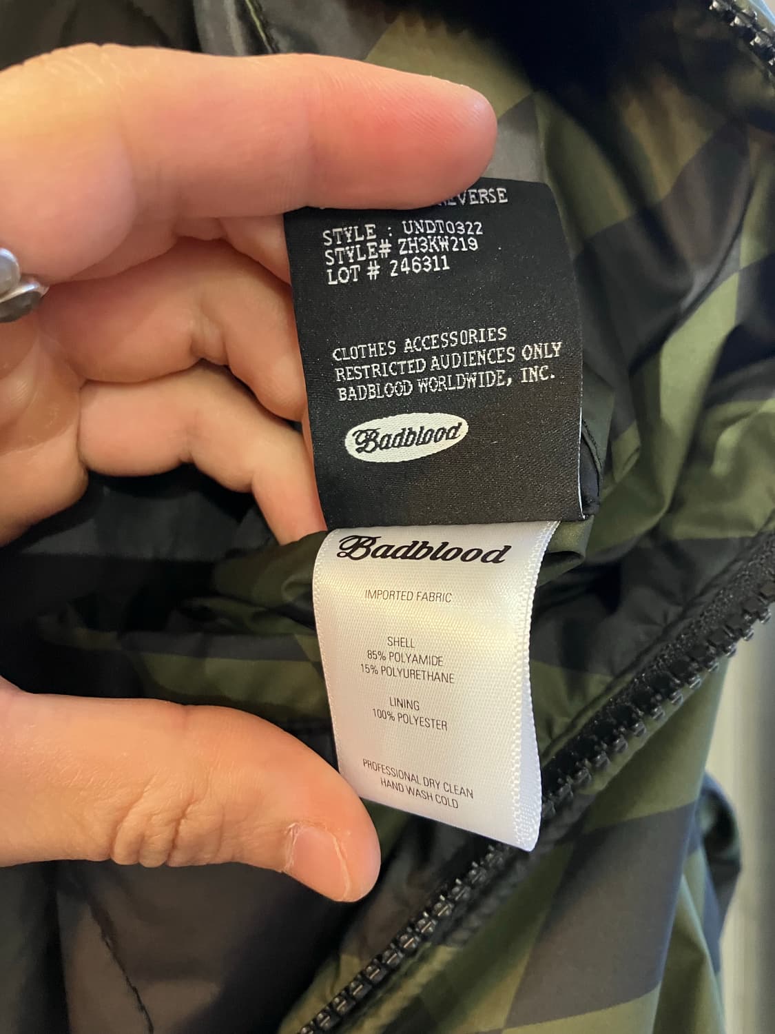 배드블러드 체크 바람막이 L 상품이미지6