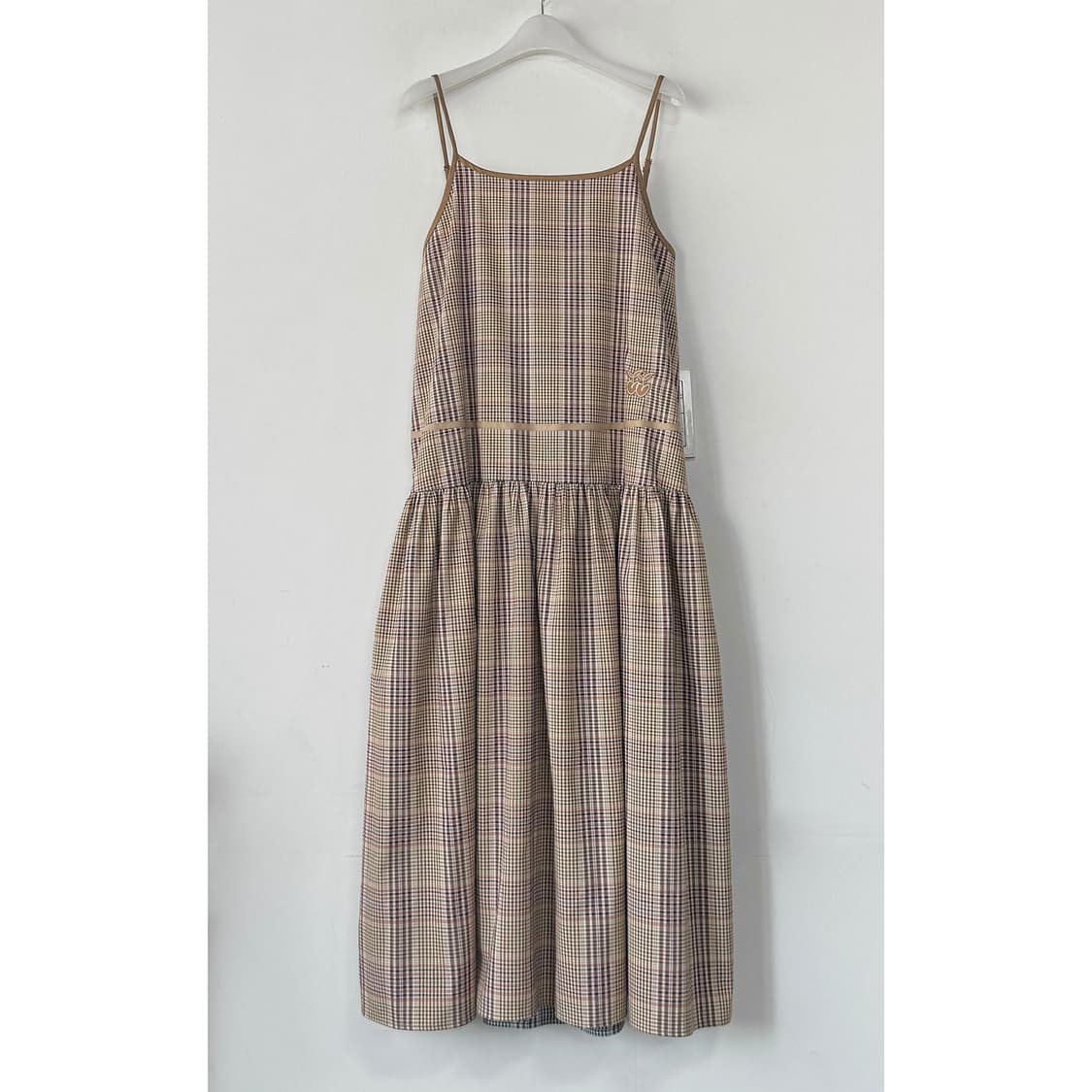 럭키마르쉐 체크 슬립 드레스 상품이미지2