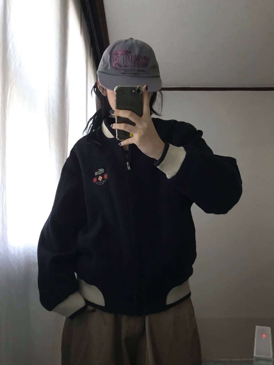 라코스테 네이비 울 블루종 상품이미지1