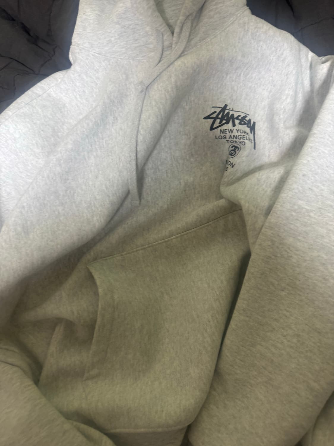 스투시 월드투어 후드 애쉬헤더 L 상품이미지2