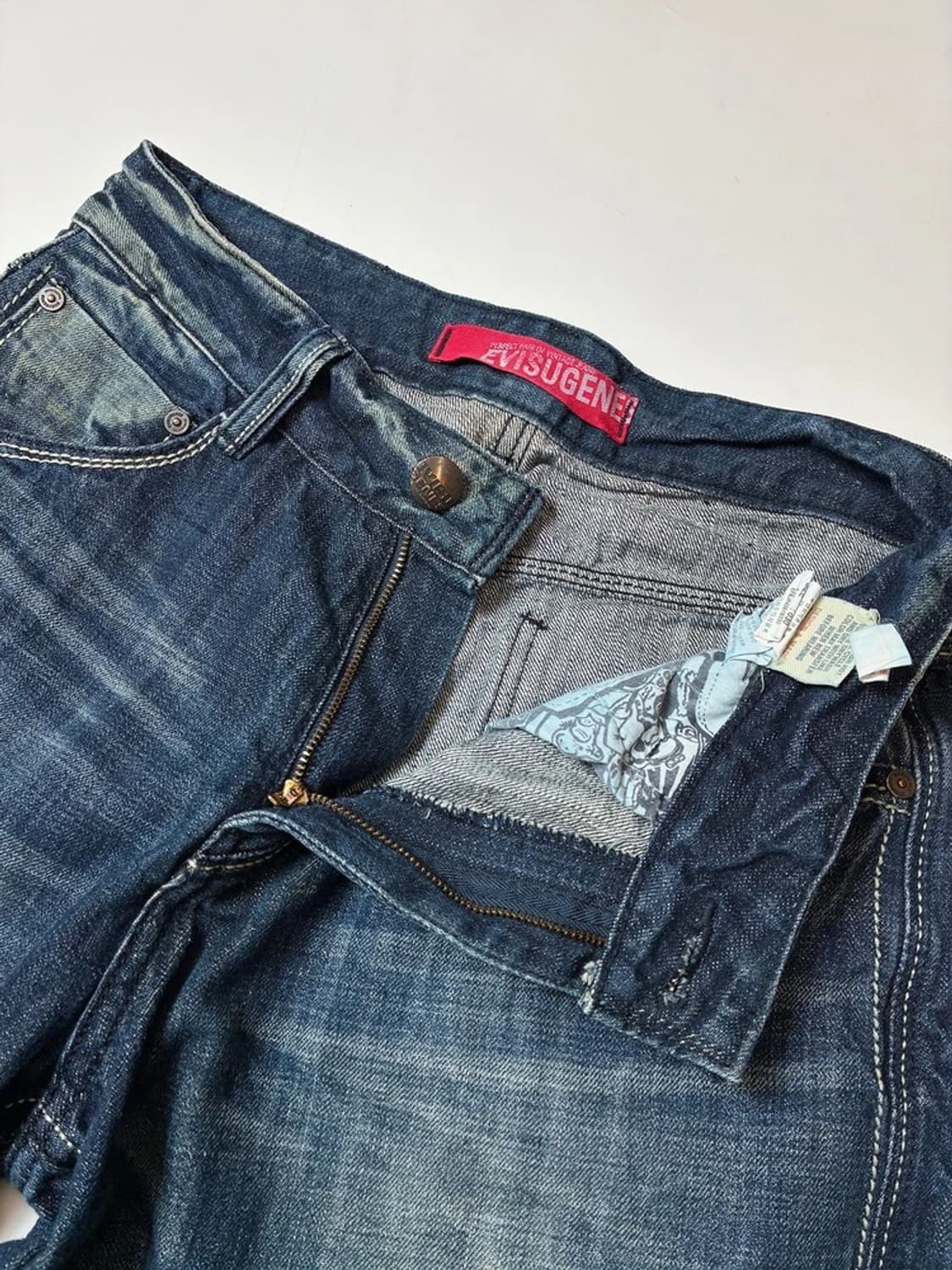 에비수 00's 샌드워싱 옐로우 브러쉬드 버뮤다 데님 쇼츠 PN8709 상품이미지5