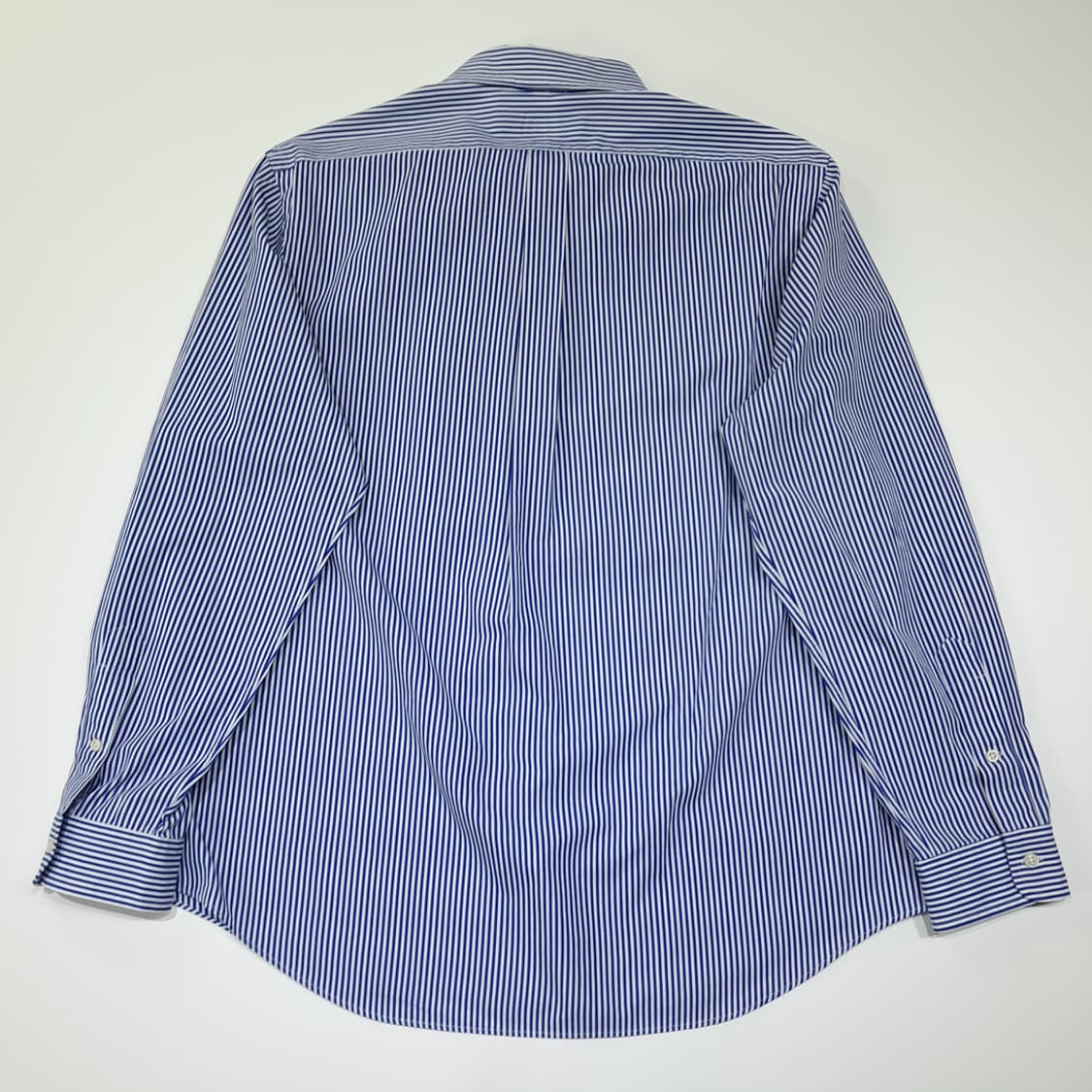 CL724 XL 폴로 90s 코튼 스트라이프 블루 셔츠 남방 상품이미지6