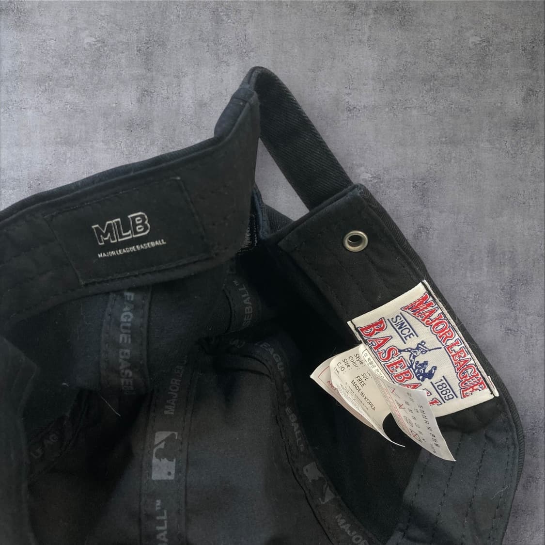 MLB 블랙 컬러 뉴욕양키스 로고 볼캡 상품이미지6