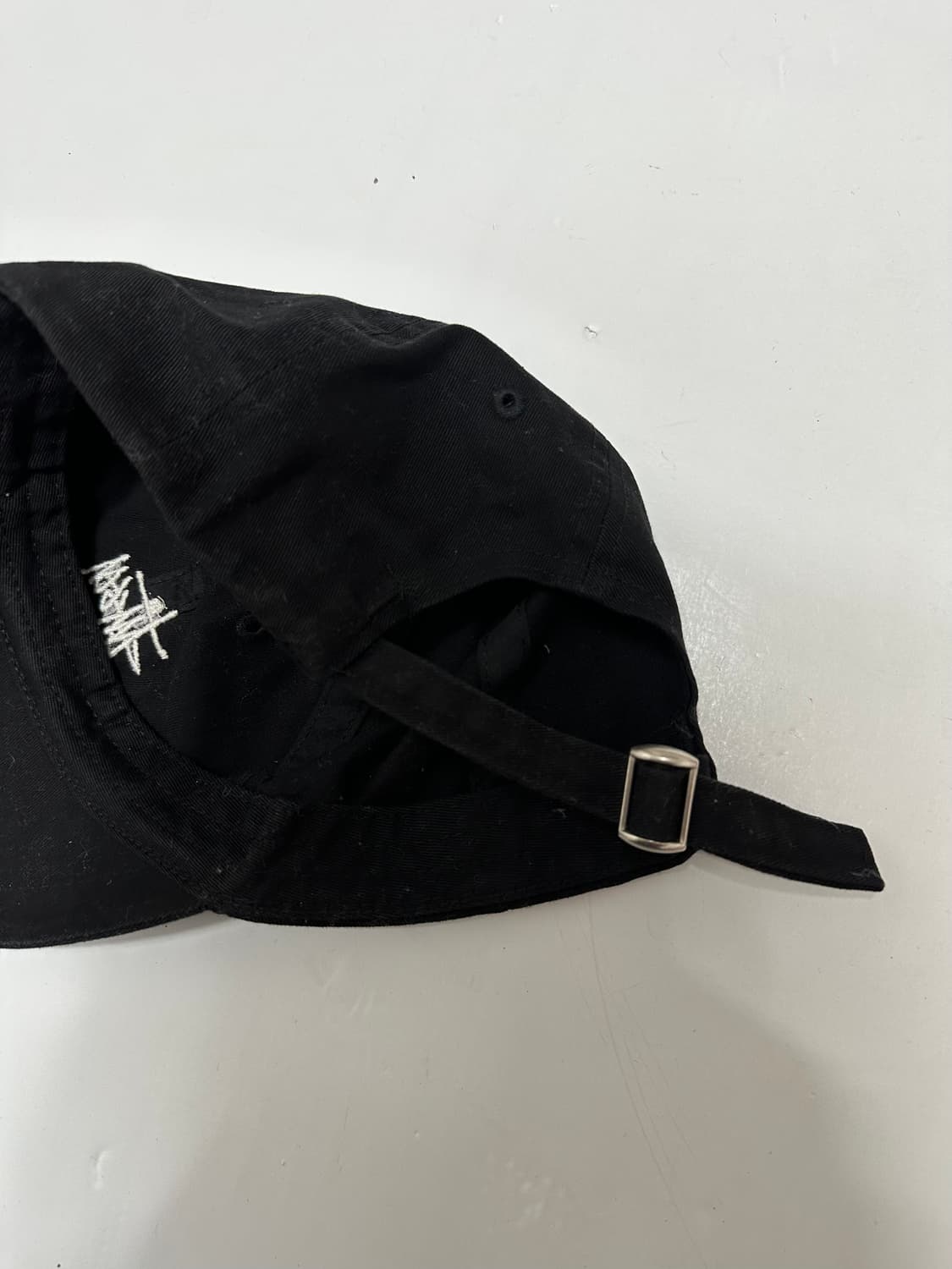 스투시 스탁로고 블랙 볼캡 모자 상품이미지4