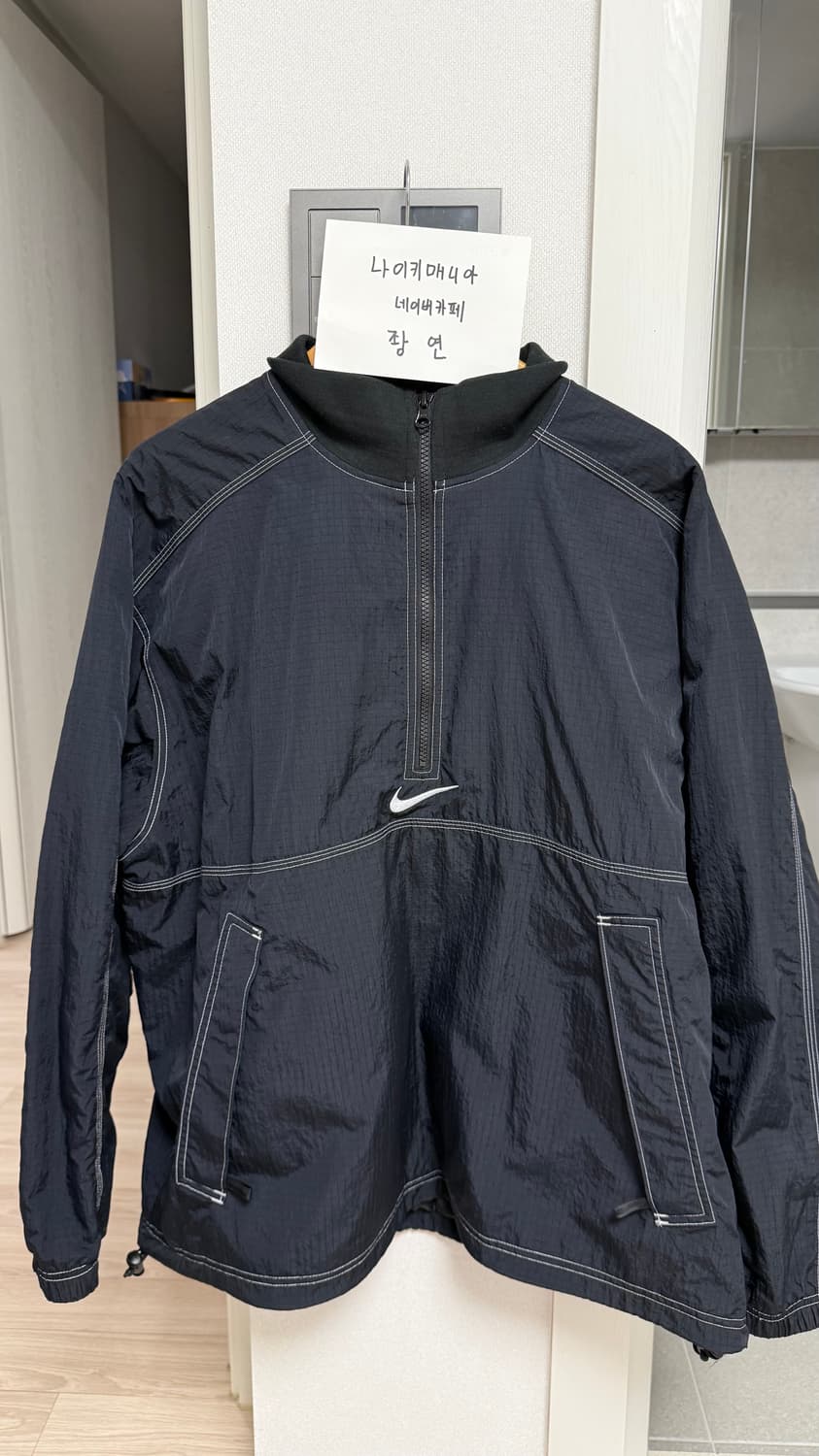 [L] 슈프림 X 나이키 립스탑 풀오버 블랙 상품이미지1