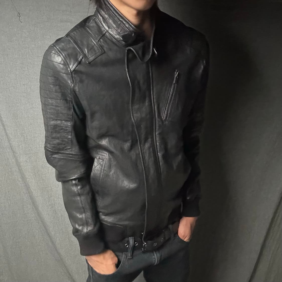 lamb skin leather jacket 상품이미지3