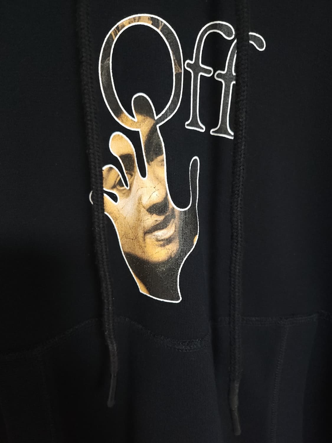 XL 오프화이트 블랙 핸드남성 후드티 OMBB073F21FLE002 상품이미지3