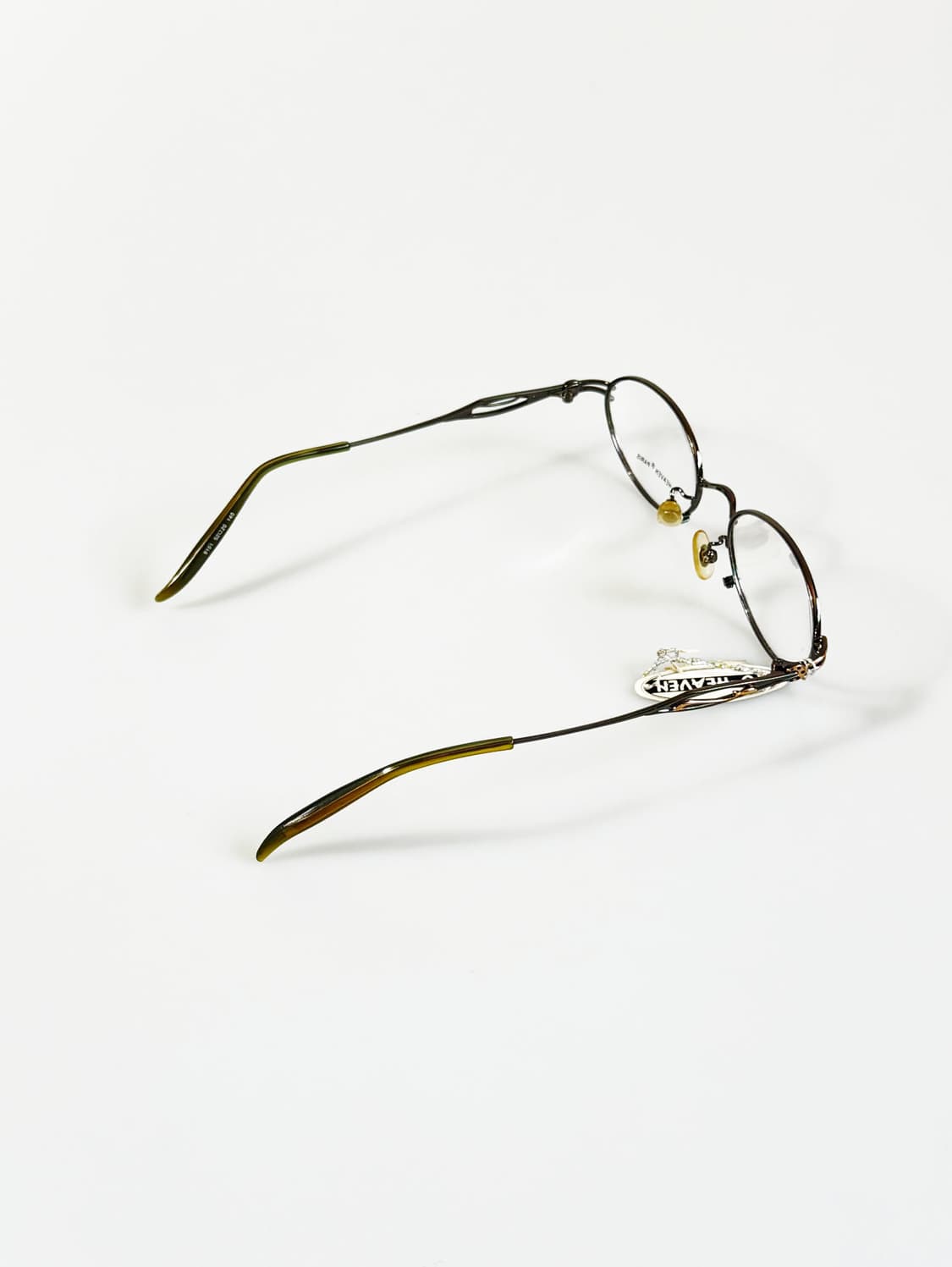 90s TO-HEAVEN PARIS 건메탈 슬림 오벌 빈티지 안경 상품이미지5
