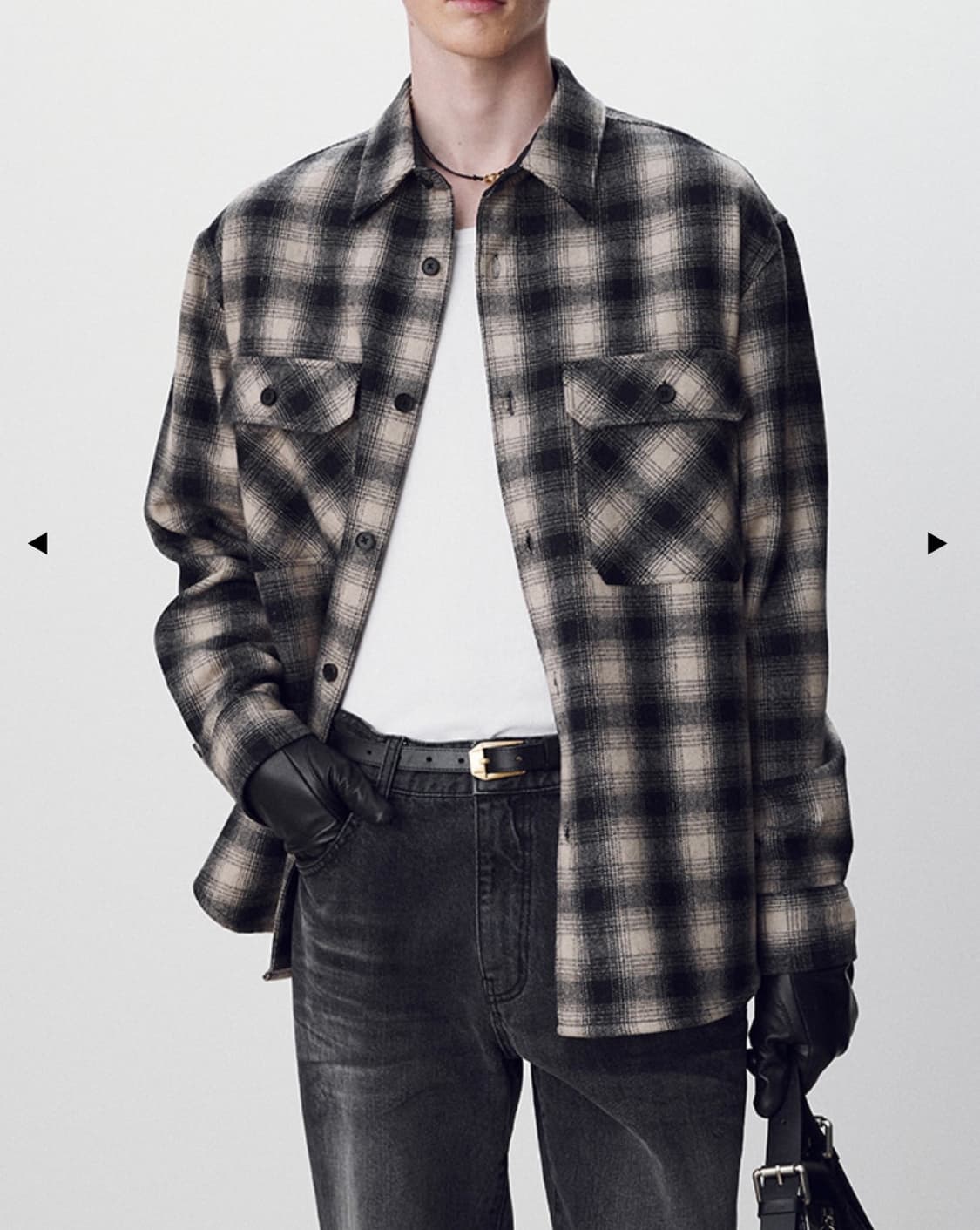 토니웩 울 체크셔츠 L사이즈 상품이미지2