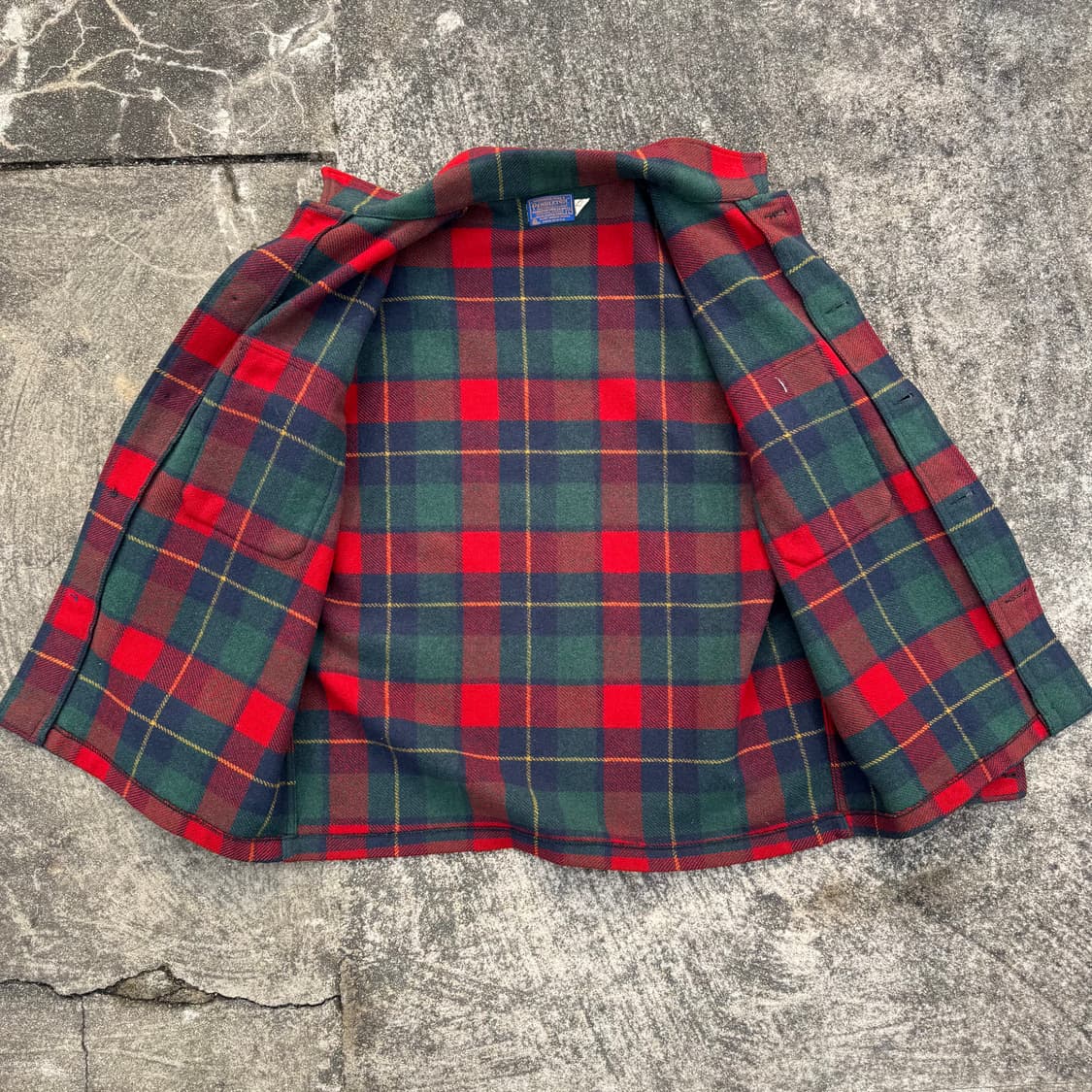 [XL] 80s Pendleton 펜들턴 체크 울 셔츠 자켓 상품이미지3