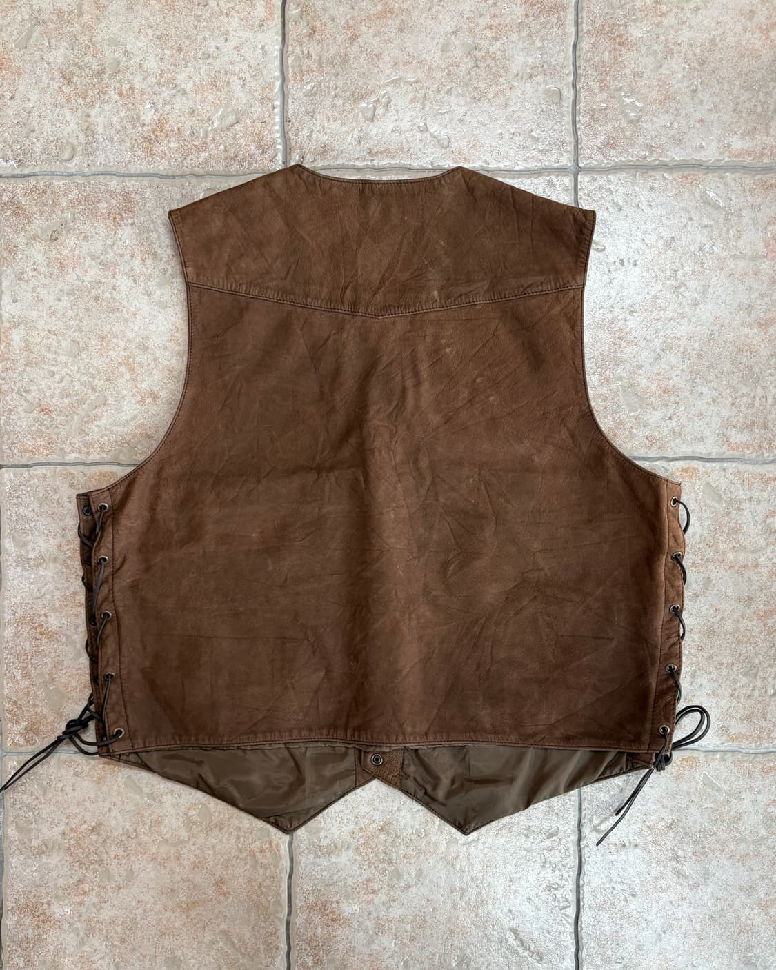 [3XL] High way brown leather vest 상품이미지5