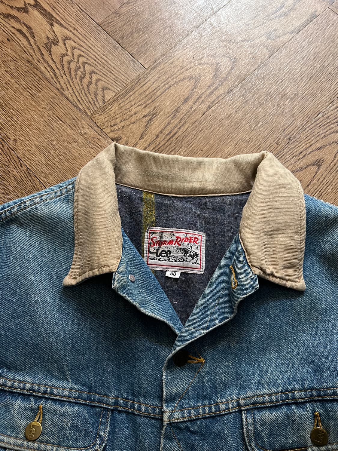 [2XL]90's Lee USA 스톰라이더 블랭킷 데님 트러커 자켓 R2 상품이미지2