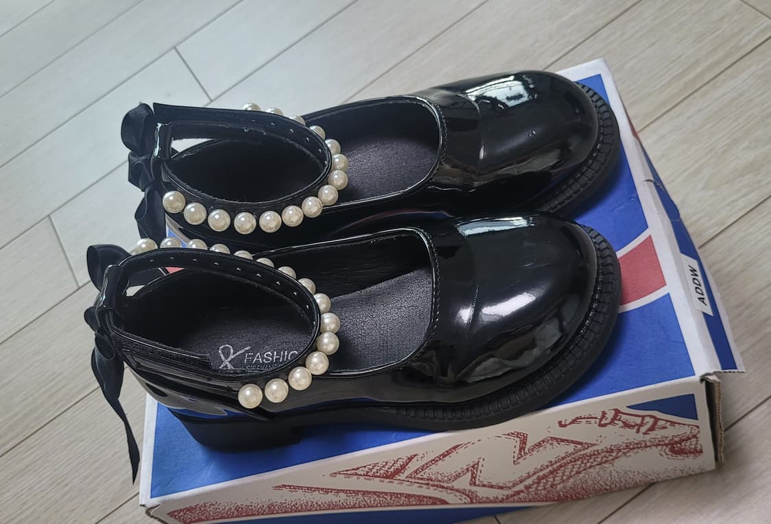 (여아205사이즈)검정 진주 리본 구두,연주회구두 상품이미지4