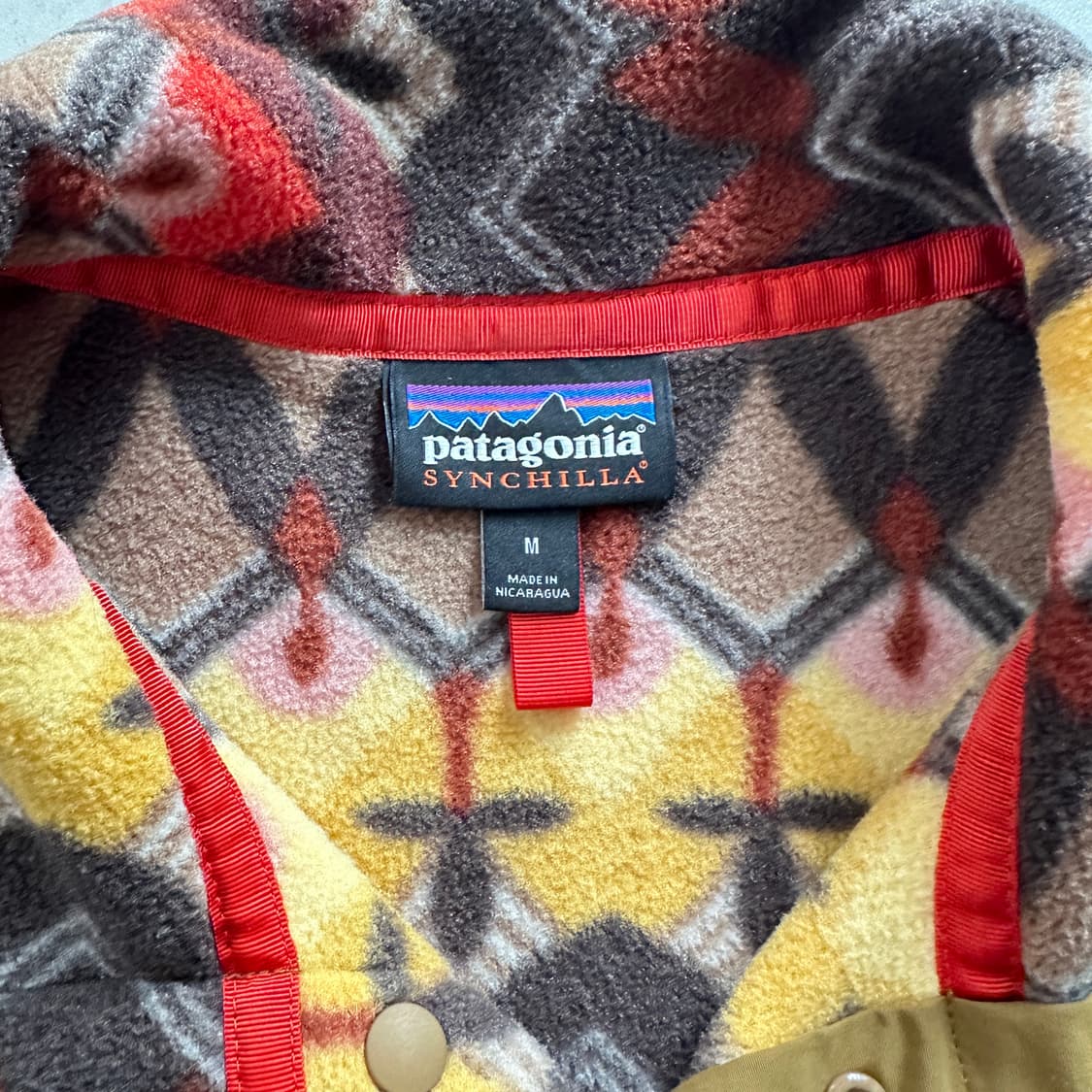 파타고니아 신칠라 아즈택 나바호 에스닉 패턴 스냅T M 상품이미지2