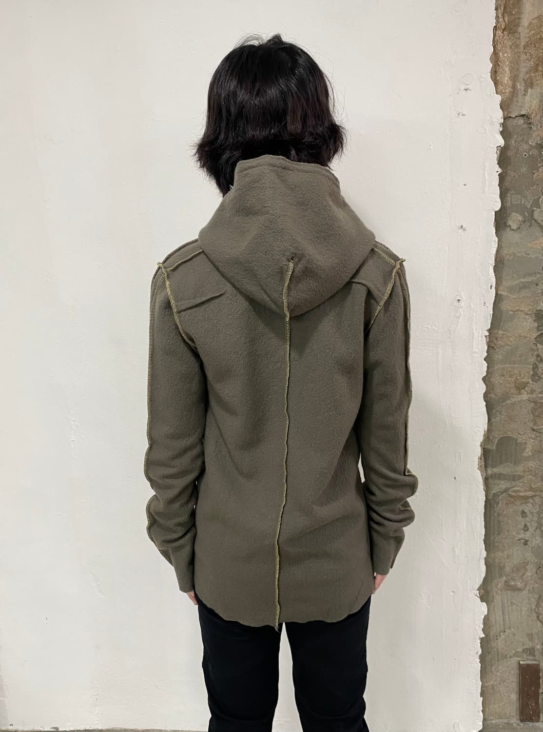 Francist_Mor.K.S 스터드 울 후드 자켓 상품이미지4