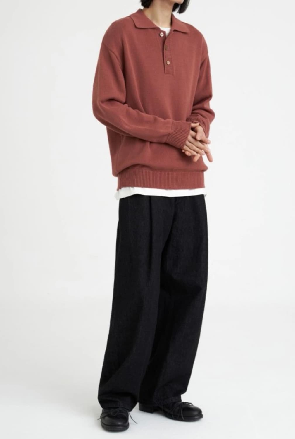 유스 youth 니트 카라 티셔츠 로즈핑크 상품이미지1