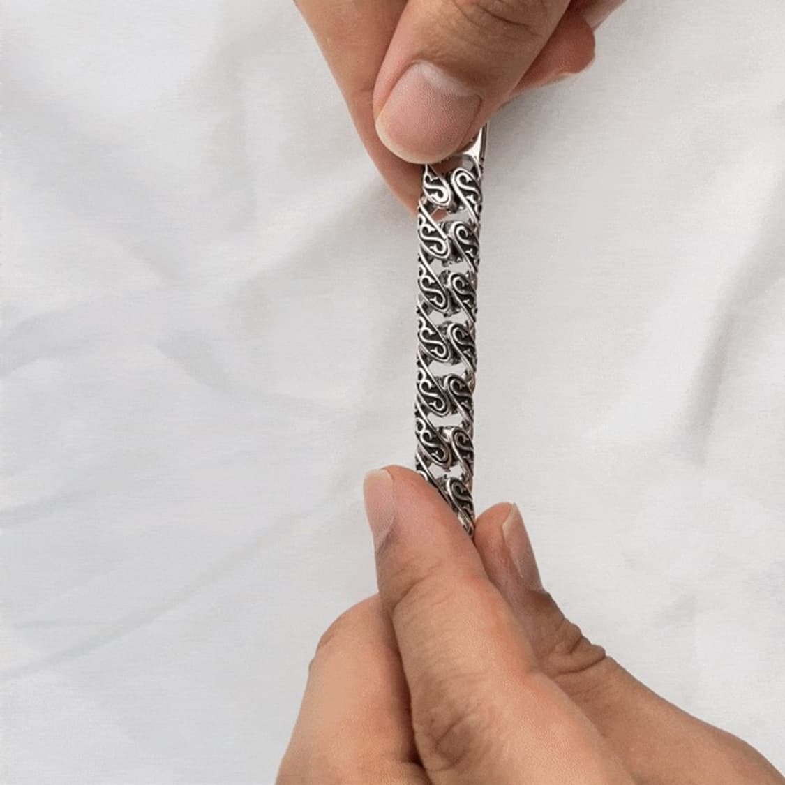 체인 트위스트 신주 은도금 팔찌 상품이미지9