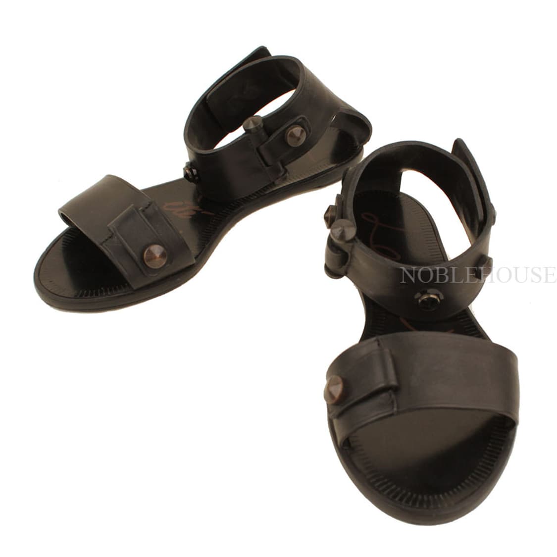 랑방 에떼 블랙 스터드 앵클스트랩 플랫샌들 36 상품이미지2