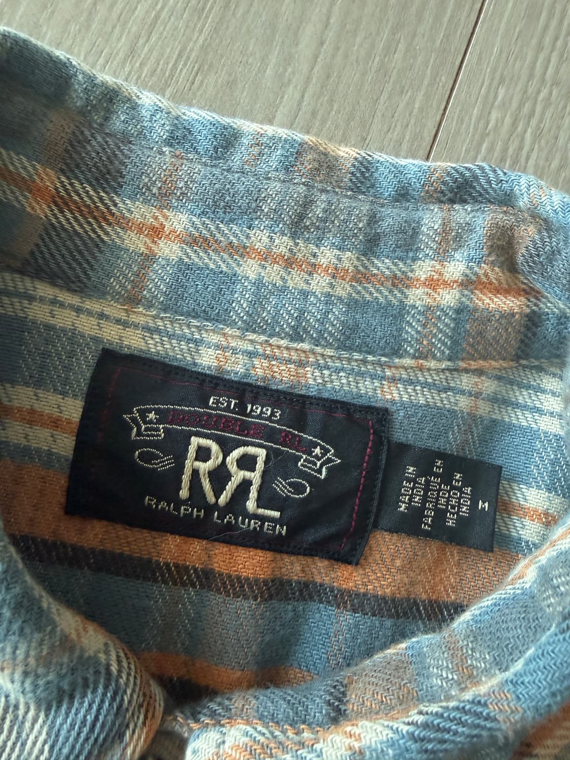 rrl 더블알엘 웨스턴 체크 셔츠 m 상품이미지2