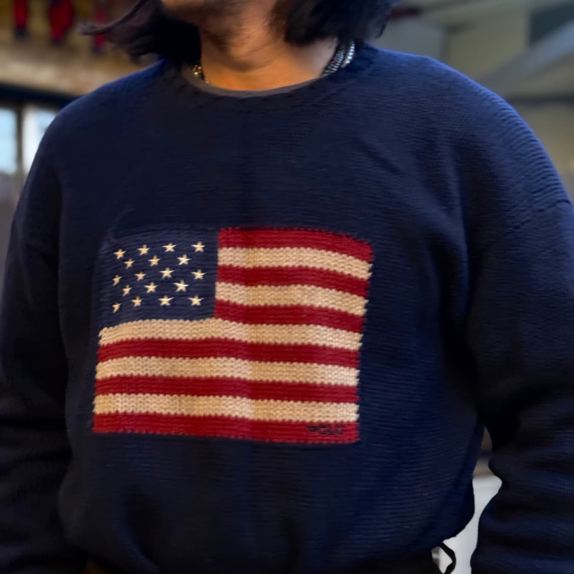 90‘s 폴로 랄프로렌 아이코닉 플래그 스웨터 105 상품이미지8