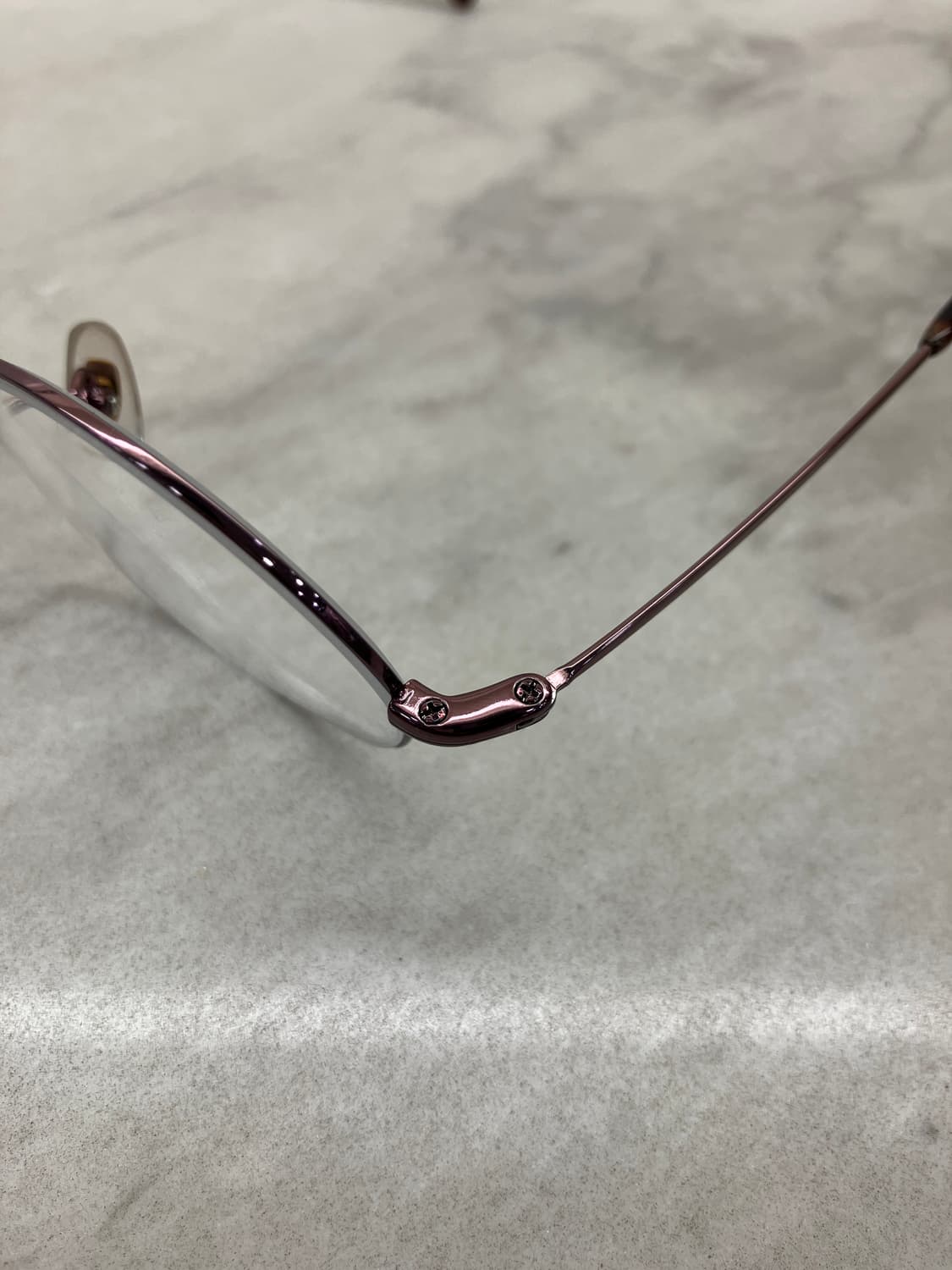 B38 갤랑 GALLAN 유광 퍼플 라운드 메탈테 안경 상품이미지2