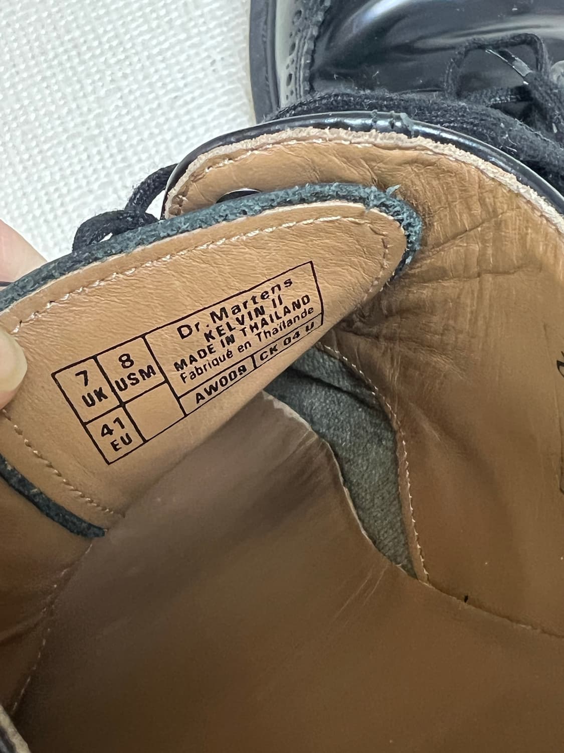 닥터마틴 블랙 윙팁 슈즈 UK7 상품이미지9