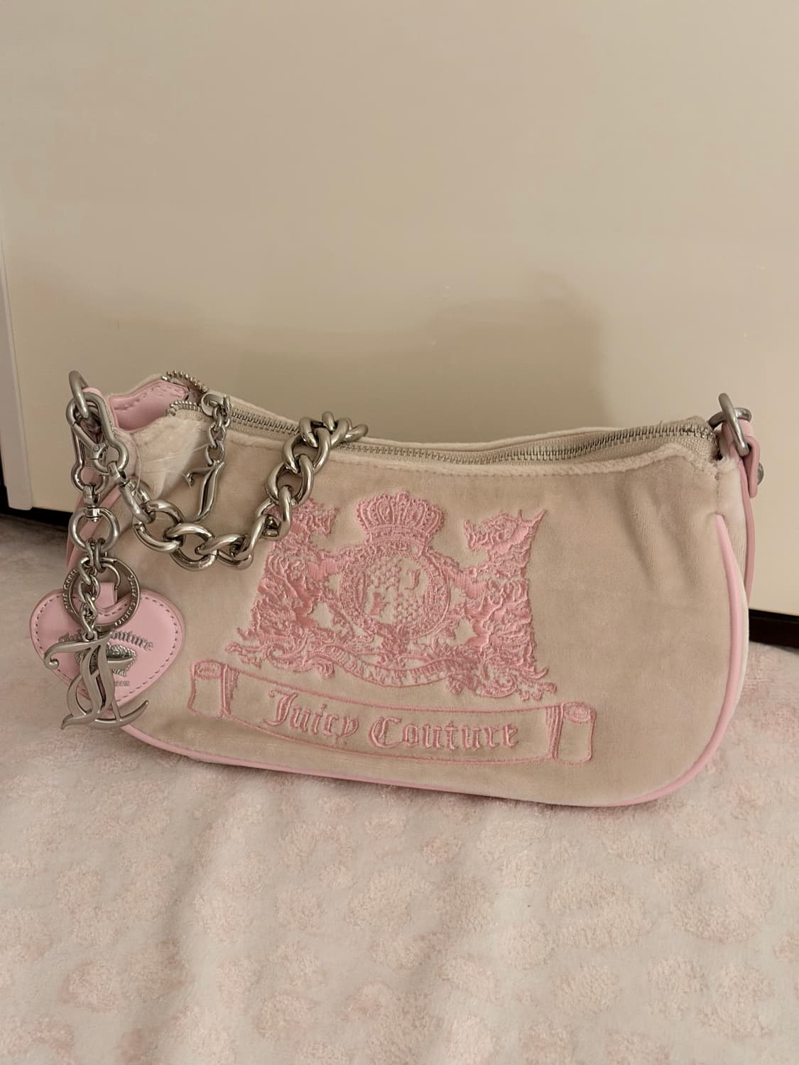 대대장!) 쥬시꾸뛰르 벨벳 숄더백 크로스백2way 갸루 핀터깔 상품이미지1