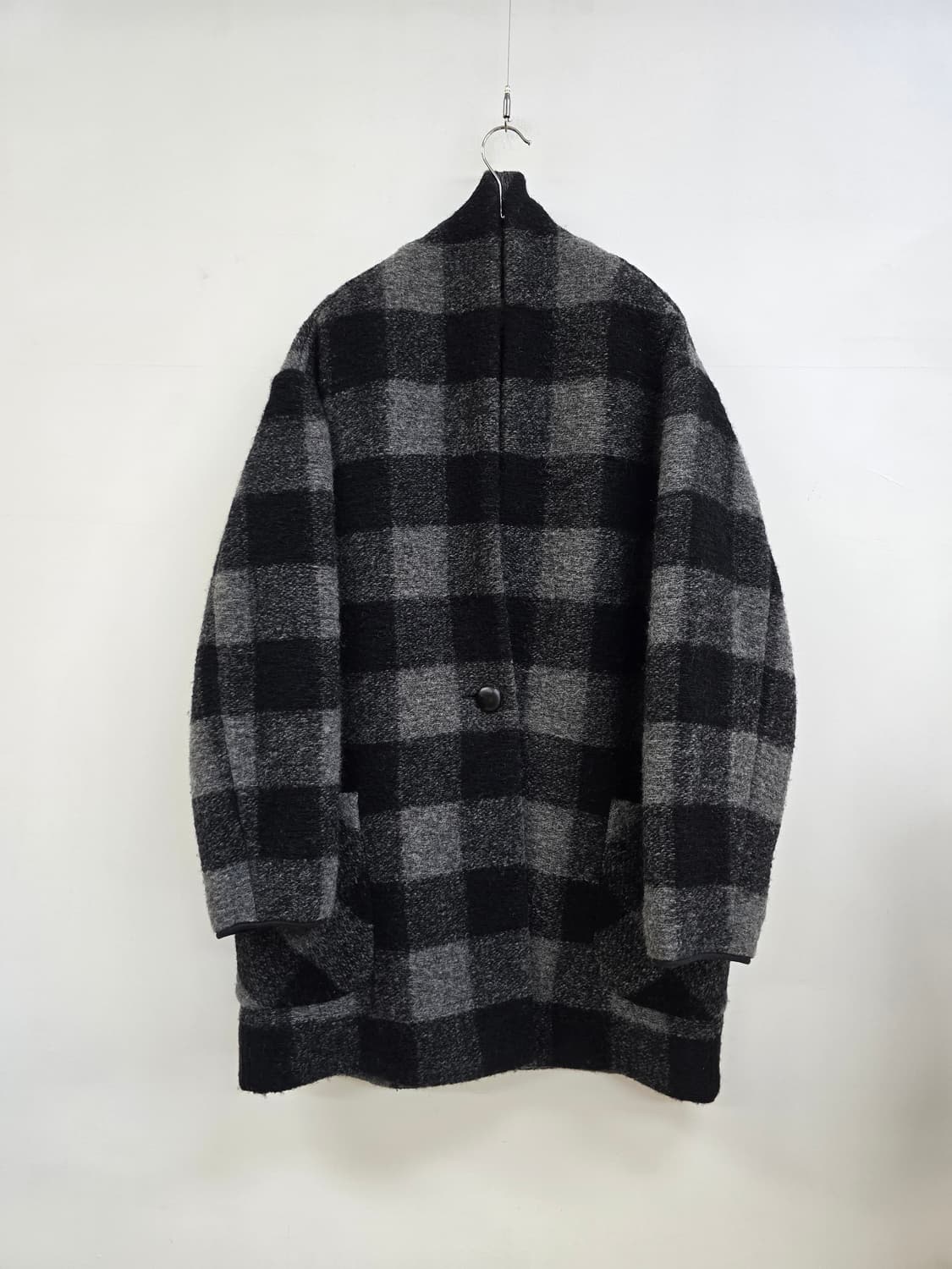 이자벨마랑 정품 포근체크 도톰 울 루즈핏 코트 상품이미지1