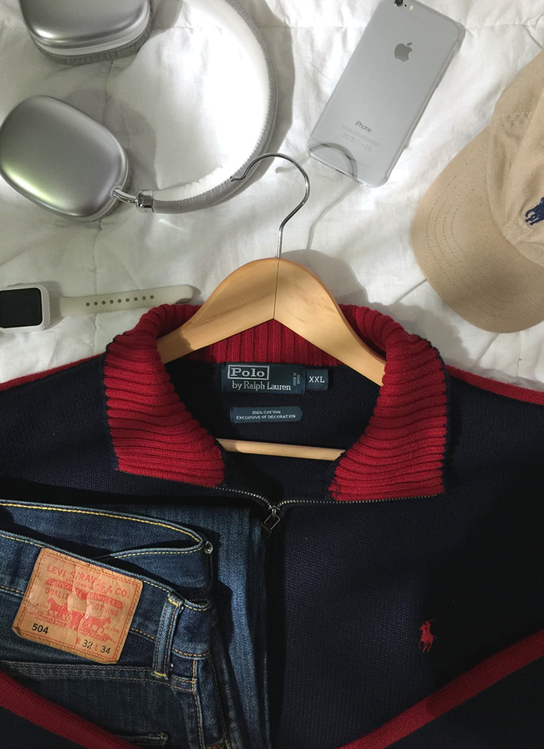 (MAN) 폴로랄프로렌 반집업 니트스웨터 XL  상품이미지1