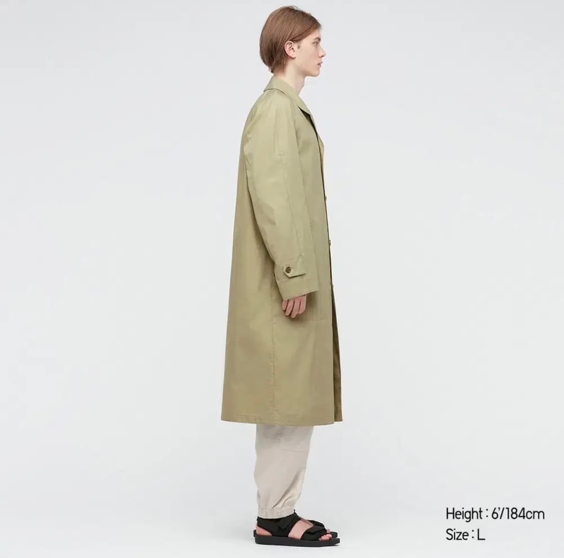 유니클로 U 트렌치 코트 베이지 M 상품이미지2
