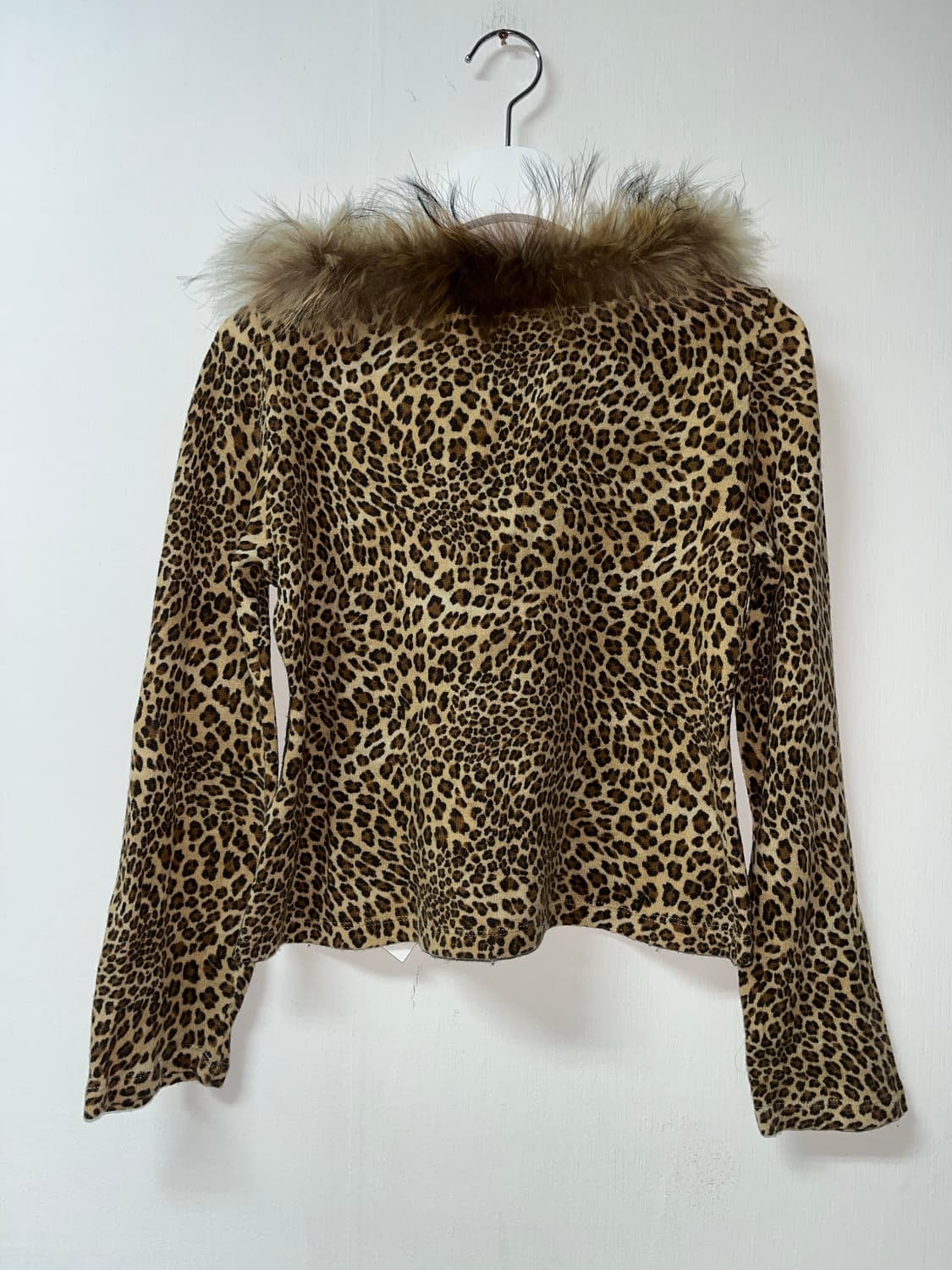 Gianna Oddi 호피 넥 퍼 긴팔 상품이미지4