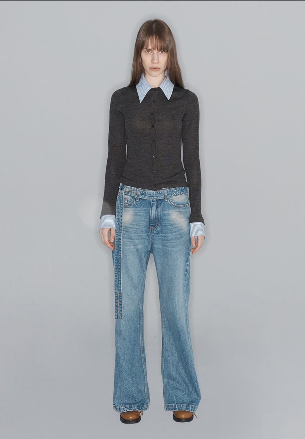 Open Yy 벨트 부츠컷 진(슬기 착용) 상품이미지4