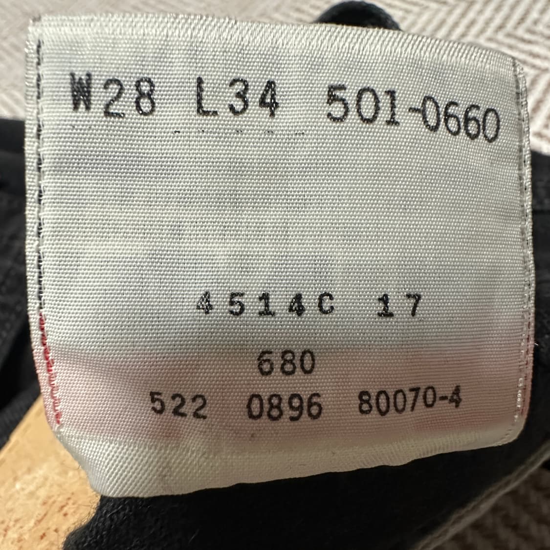 LEVI'S 501 90's usa made black jeans 상품이미지6