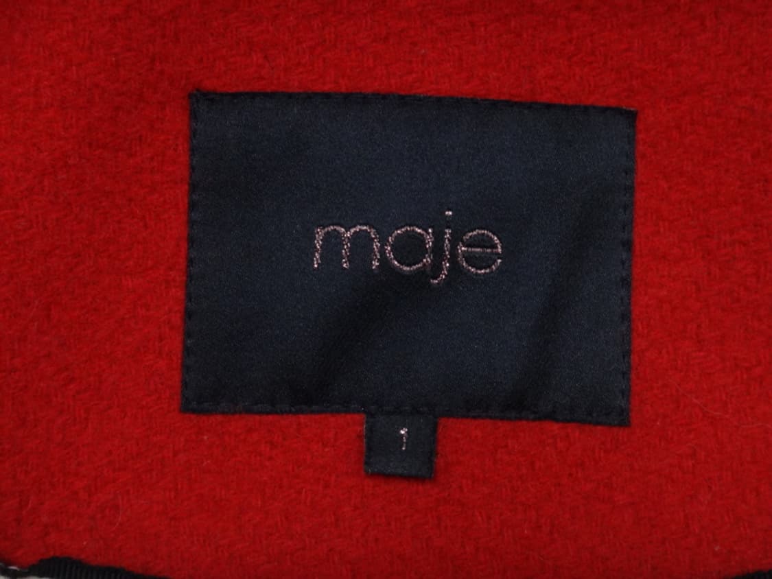 (호칭1) 마쥬 Maje 밍크 카라 울 코트 상품이미지8