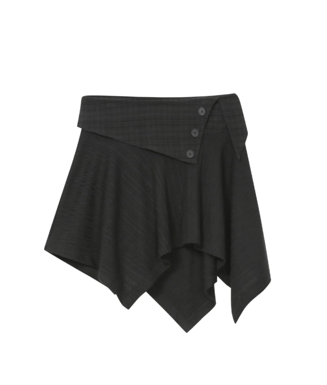 미세키서울 언발란스 미니 스커트 블랙 상품이미지1