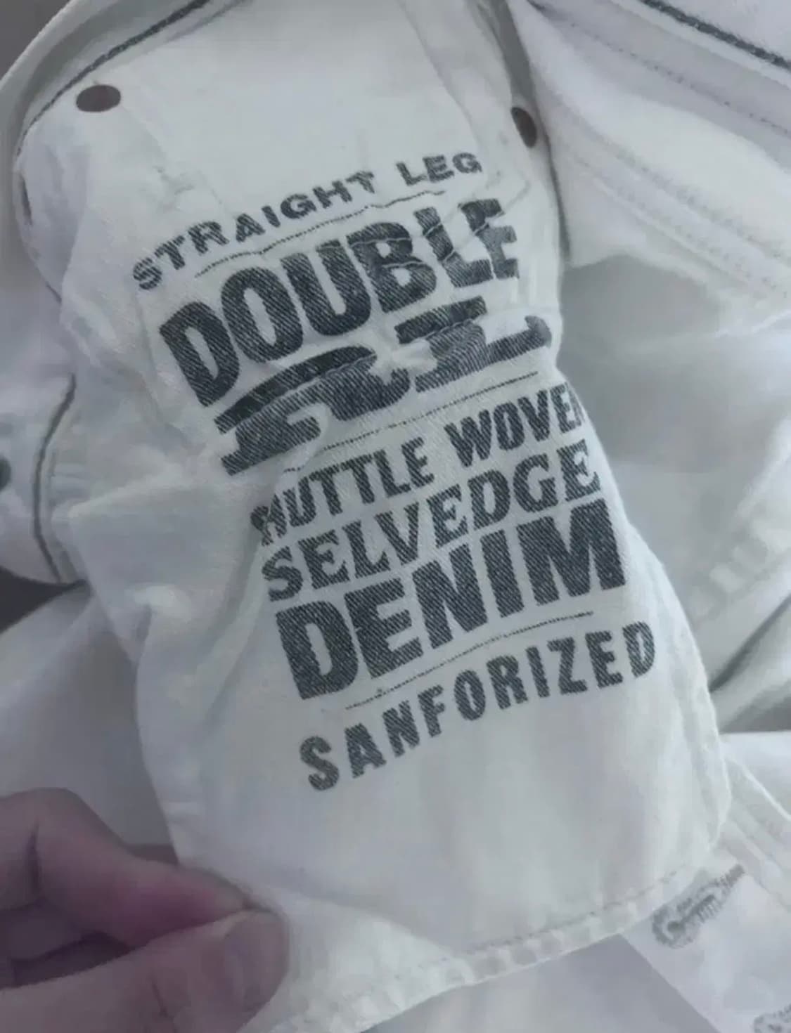 RRL 스트레이트 레그 크림/화이트 데님 팬츠 29x30 상품이미지4