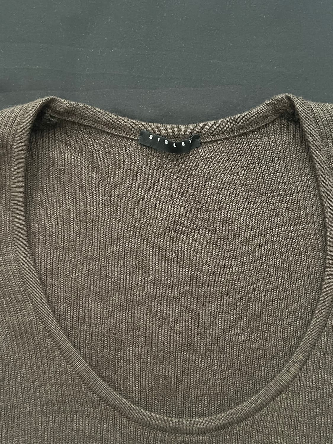 시슬리 sisely brown long knit 상품이미지2